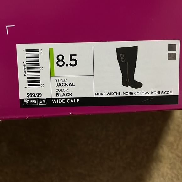 Black wide calf boots - Picture 3 of 6